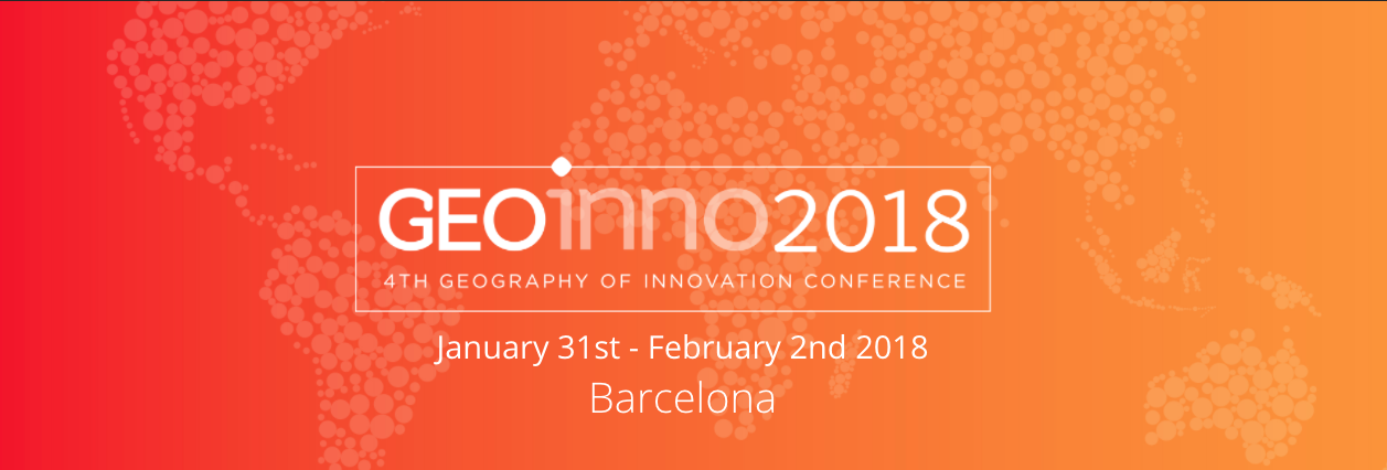 CFIA Events, Presenting work at GEOINNO2018, The 4th geography of innovation conference