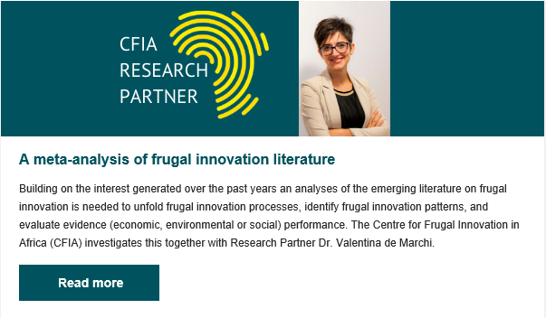 Story of Science - CFIA - a meta-analysis of frugal innovation literature